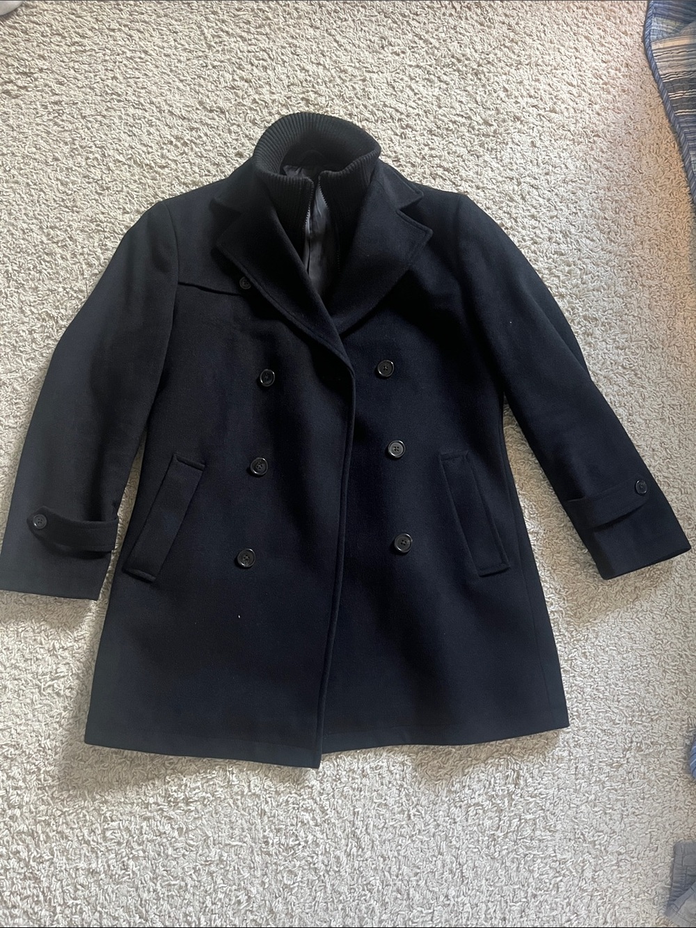 Ralph Lauren Black Wool Pea Coat